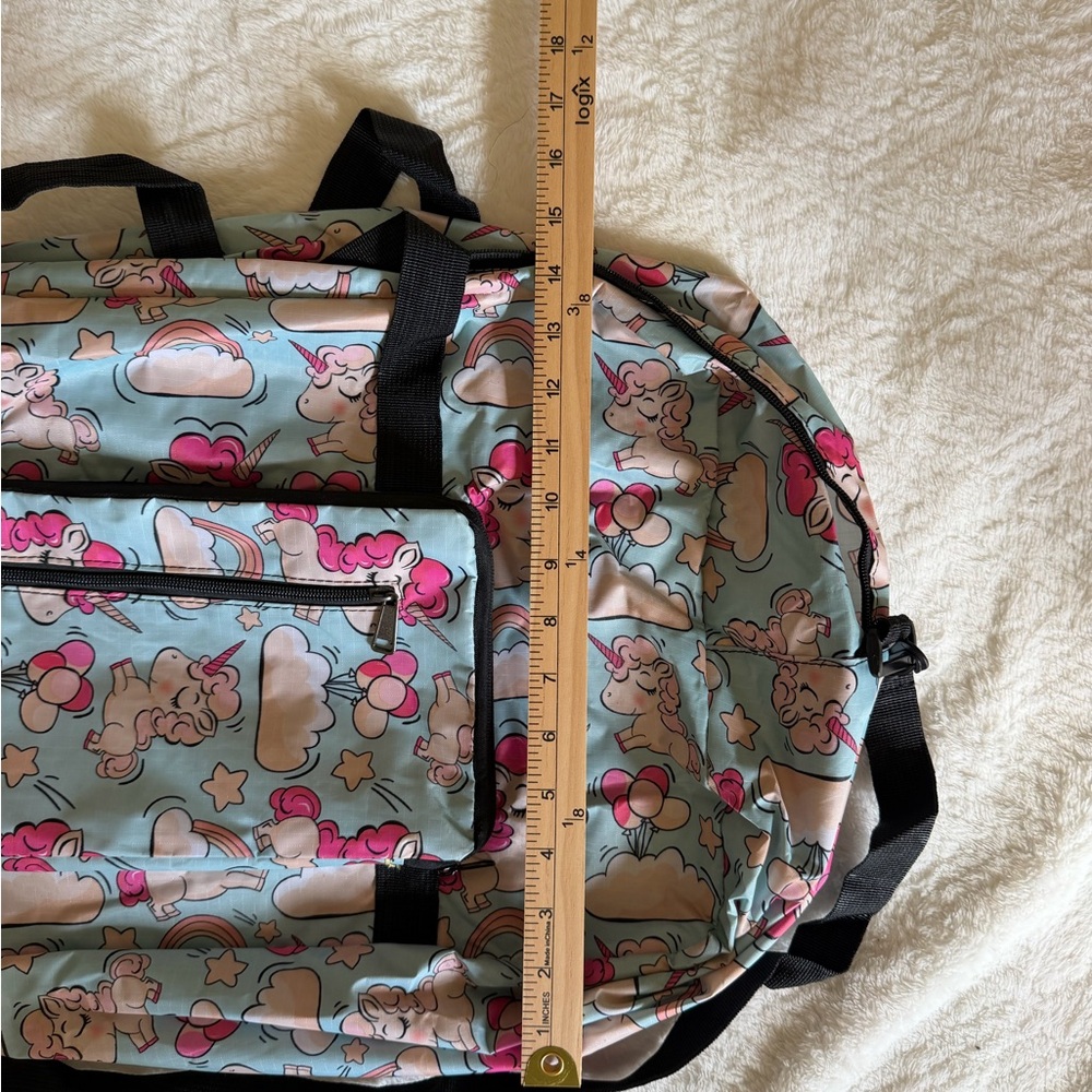 Foldable Unicorn Print Travel Weekender - Picture 7 of 12